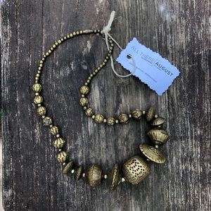 Vintage Brass Shaped Necklace